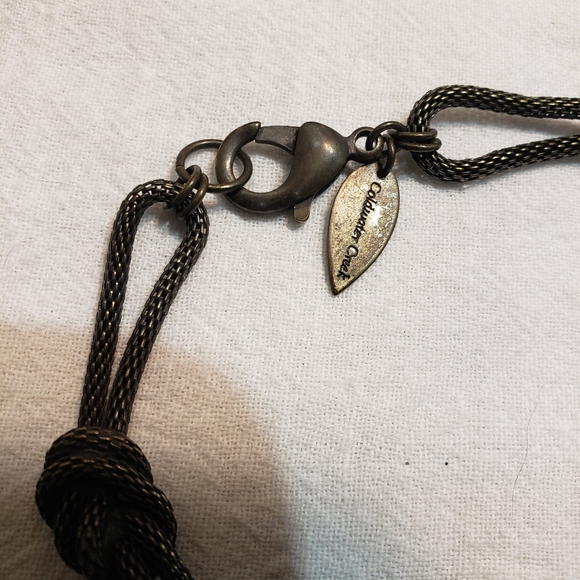 Beautiful Vintage Coldwater Creek Turquoise and Purple Satin Glass Necklace - Picture 4 of 4